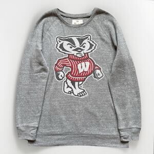 Pressbox NCAA Wisconsin Badgers Retro Sweatshirt Womens Sz 2XL UWM Faded Madison
